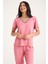 Dream Pembe Viskon V Yaka Dantel Detaylı Pijama Takımı 7
