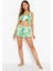 Arias Closet Yeşil Fırfırlı Şortlu Pijama Takımı 4