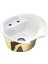 Seramik Kuaför Lavabosu 57 cm Dış Altın Iç Beyaz Bayan Oval Yıkama Başlığı 1