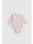 Ayarlanabilir Çıtçıtlı Modal Bebek Body Uzun Kollu Pembe Zıbın 1