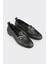 Siyah Deri Kadın Loafer 2