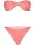 Kalın Kırmızı Stripe Straplez Bikini 1