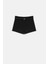 Kadın Siyah Yüksek Bel Hazır Kemerli Slim Fit Şort 5
