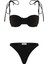 Lurex Balenli Gold Simli Siyah Bikini 1