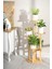 Bambu Yuvarlak Form 5 Raflı Saksılık Saksı Standı Çiçeklik Organizer DB-0036 1