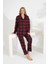 Angelique %100 Pamuk Uzun Kol Ekose Kadın Pijama Takımı 21224-25-26-27 3