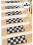 Dama Desenli 5 Adet 25X65 cm Merdiven Halısı Chess Koleksiyonu Merdivenlik 1