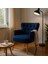 Roma Berjer Modern Tekli Koltuk -Babyface Kumaş - Ahşap Demonte Ayak - Lacivert Renk 2