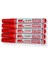 Mikro NS-703 Yuvarlak Uç Beyaz Yazı Tahta Kalemi Kırmızı 5 Lı Set 3
