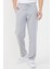 Gri Regular Fit Kapüşonlu Cepli Sweatshirt Düz Paça Erkek Eşofman Takımı 2