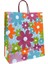 Çiçek Desenli Burgu Saplı Kraft Çanta 25X31X12CM 25 Adet 1