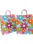 Çiçek Desenli Burgu Saplı Kraft Çanta 25X31X12CM 25 Adet 2