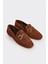 Kahve Deri Kadın Loafer 2