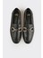 Siyah Deri Kadın Loafer 4