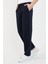 Lacivert Regular Fit Kapüşonlu Cepli Sweatshirt Düz Paça Erkek Eşofman Takımı 3
