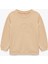 Pamuklu Uzun Kollu Bisiklet Yaka Dinozor Baskılı Sweatshirt 1
