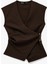 Slim Fit V Yaka Metal Aksesuarlı Kruvaze Yelek 1