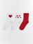 Desenli Kız Çocuk Soket Çorap 3'lü (W5) 1
