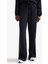 D1458 Siyah Defactofit Wide Leg Geniş Paça Cepli Standart Boy Modal Soft Touch Pantolon 5