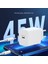 Hızlı Şarj Aleti 45W Type-C Kablo Beyaz Android / iPhone / Tablet 3