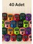 40 Adet Karışık Renk Zikirmatik - Yüzük Tesbih Zikir Matik Namaz Zikir 1