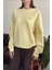 Kalp Broşlu Orj Sweatshirt- Sarı 2