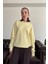 Kalp Broşlu Orj Sweatshirt- Sarı 3