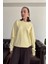 Kalp Broşlu Orj Sweatshirt- Sarı 4