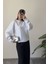 Kalp Broşlu Orj Sweatshirt- Beyaz 3