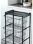 Dekoratif Siyah Metal Sebzelik 3 Raflı Tel Sepetli Çok Amaçlı Stand 6