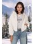 Kadın BDART Sahte Kürk Leopar Desenli Kapşonlu Crop Hoodie Natural 3