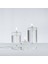 Glass Cylınder Kristal Cam Dekoratif Mum - 3'lü 2