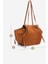 Kadın Hakiki Deri Shopper El ve Omuz Çantası Yorita Taba Süet 6