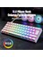 60 Tuş Mekanik Klavye Rgb Aydınlatmalı Oyuncu Klavyesi Blue Switch Q Kablolu Hot Swap Beyaz Klavye 2