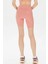 Go Women's High Rise 8" Biker Shorts With Pockets Kadın Lazer Kesim Yükske Bel 6 Cepli Tayt Şort Pembe 2