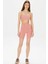 Go Women's High Rise 8" Biker Shorts With Pockets Kadın Lazer Kesim Yükske Bel 6 Cepli Tayt Şort Pembe 4