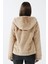 Kadın Onlvıda Kapüşonlu Peluş Mont 15260047 Bej 5