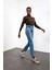 Mavi Yüksek Bel Slim Fit Likralı Jean 3