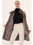 Veger Kadın Özel Dokulu Kumaş Kaban 5