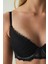 Siyah Fervour Broderie Zebra Desenli Dantelli Balenli Push Up Sütyen 8
