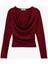 Slim Fit Uzun Kollu Degaje Yaka Drapeli Tişört 1