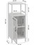 Bambu Beyaz Lake 1 Kapaklı 2 Raflı Banyo Düzenleyici Organizer Dik Dolap DB-0044 8