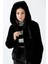 Kadın Onlvıda Kapüşonlu Peluş Mont 15260047 Siyah 4