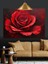 Kırmızı Gül Tablo Dekoratif Kanvas - Mdf Ahşap Tablo 1