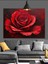 Kırmızı Gül Tablo Dekoratif Kanvas - Mdf Ahşap Tablo 2