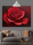 Kırmızı Gül Tablo Dekoratif Kanvas - Mdf Ahşap Tablo 3