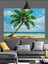 Palmiye Kumsal Deniz Dekoratif Kanvas - Mdf Ahşap Tablo 1