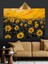 Sarı Güneş Çiçekleri Dekoratif Kanvas - Mdf Ahşap Tablo 2