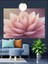 Pembe Lotus Çiçek Dekoratif Kanvas - Mdf Ahşap Tablo 5