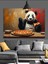 Panda Pizza Şef Dekoratif Kanvas - Mdf Ahşap Tablo 1